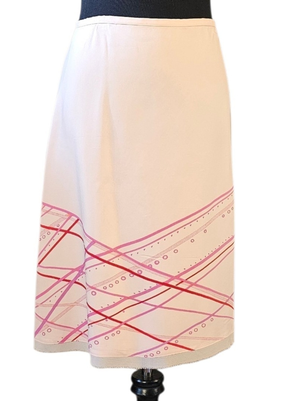 Janeville 100% Silk Pink Y2K Midi Skirt Size 14 Side Zip Office Church Date Nigh
